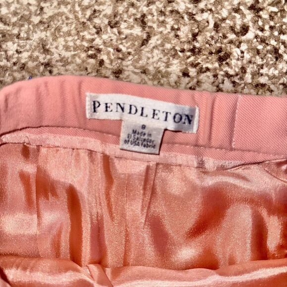 Pendleton Women's Virgin Wool Midi Skirt in Pink Size 9 - Picture 2 of 9